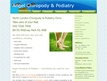Tablet Screenshot of angelchiropody.com